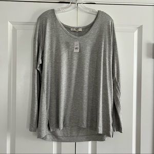 Loft long sleeve grey top